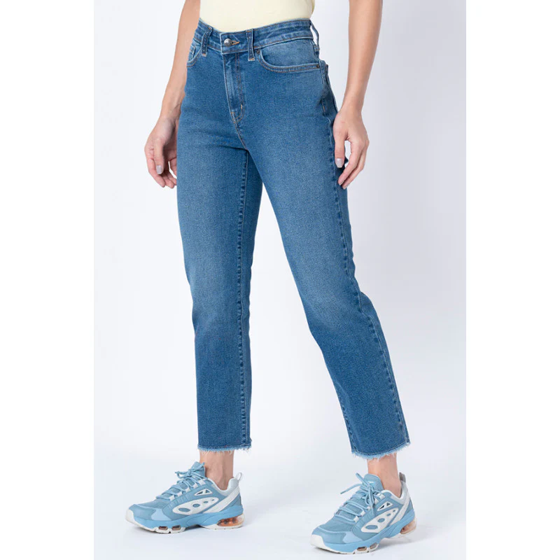 Women's Medium Blue Straight Jeans - Image 2