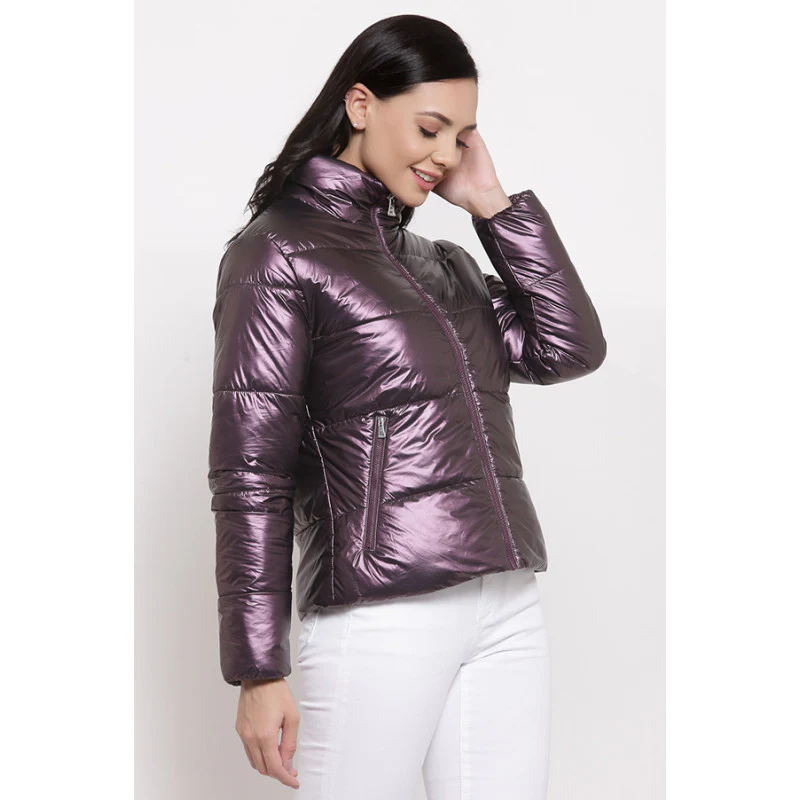 Women's Metallic Wine Jacket - Image 2