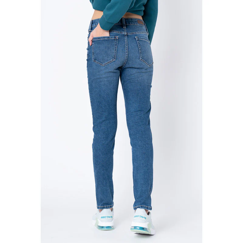 Women's Mid Blue Skinny Jeans - Image 3
