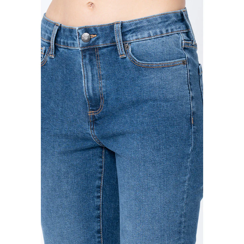 Women's Mid Blue Skinny Jeans - Image 4