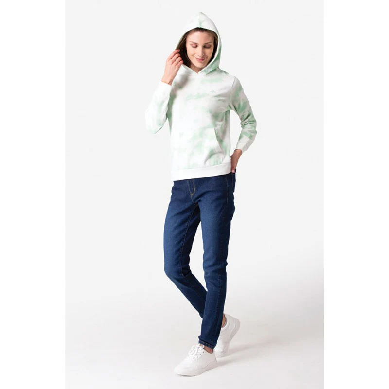 Women's Mint Green Tie&Die Hoodie - Image 5