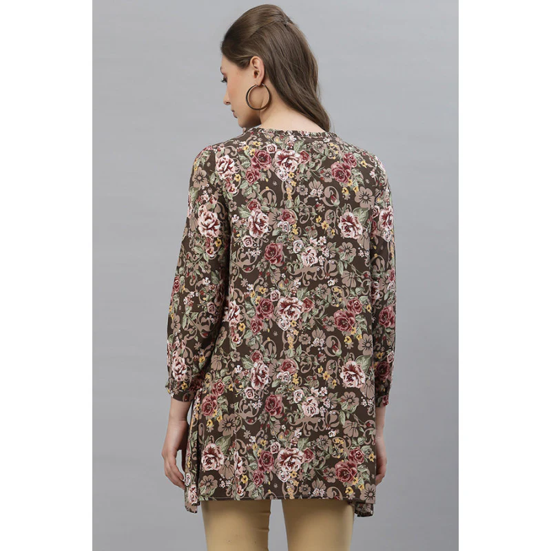 Women's Multi Floral Print Tunic - Image 4