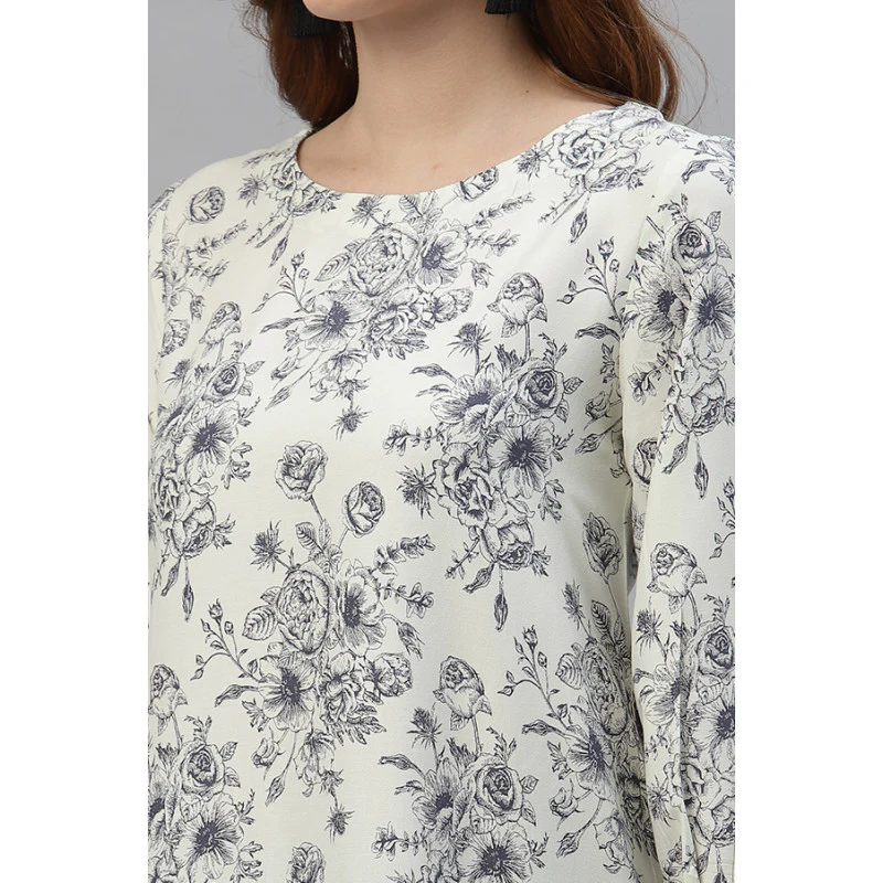 Women's Navy Printed Tunic - Image 3