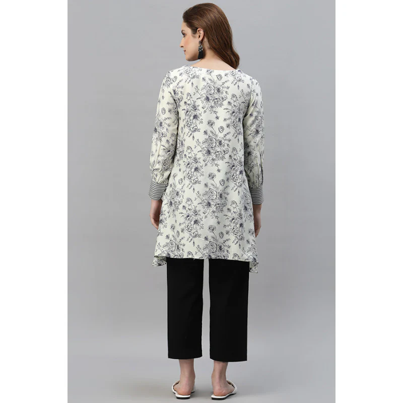 Women's Navy Printed Tunic - Image 4