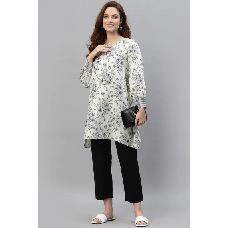 Women's Navy Printed Tunic - Image 5