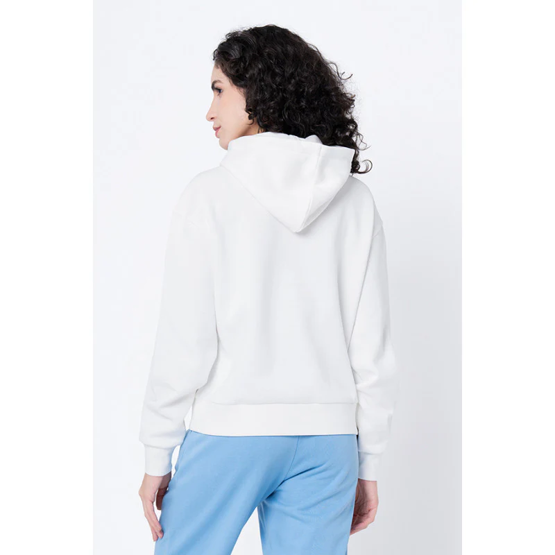 Women's Off White Graphic Print Hoodie - Image 3