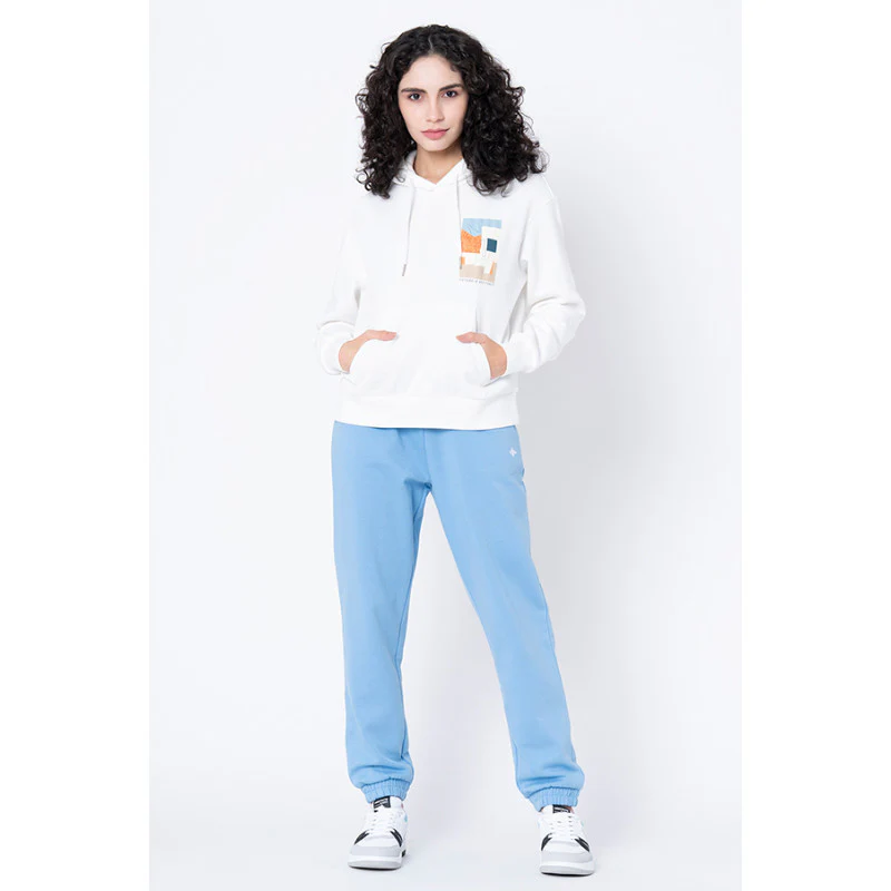 Women's Off White Graphic Print Hoodie - Image 5