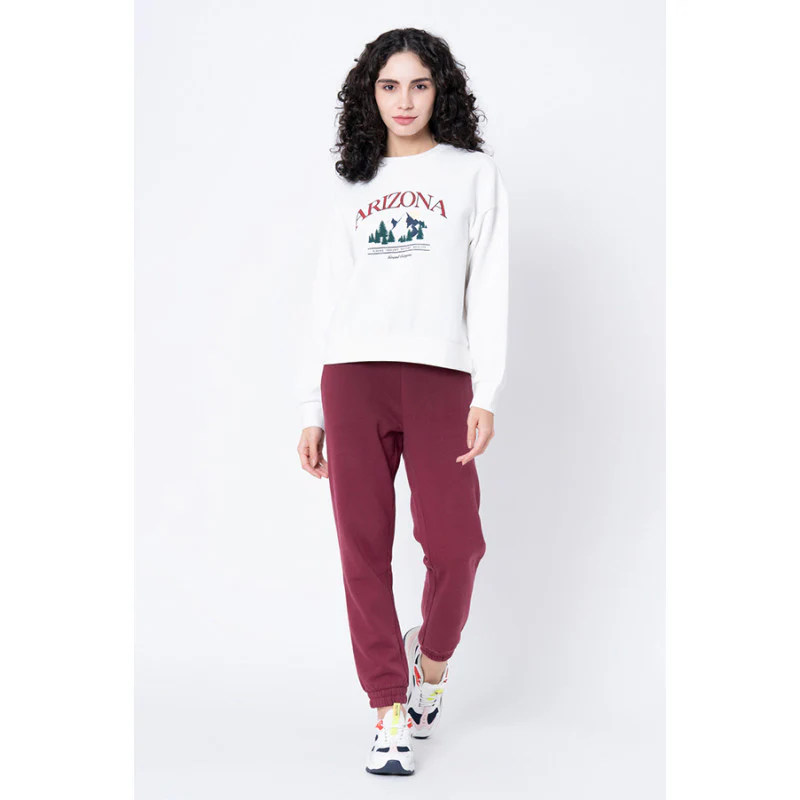 Women's Off White Graphic Print Sweatshirt - Image 5