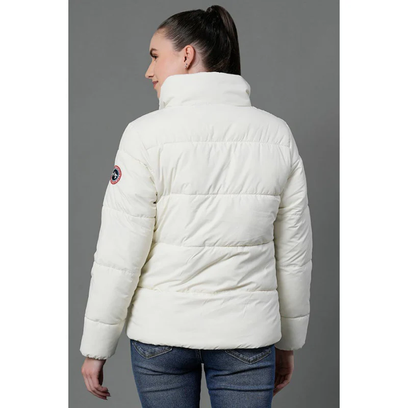 Women's Off White Padded Jacket - Image 3