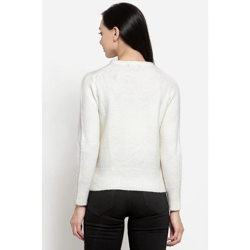 Women's Off White Sweater - Image 2