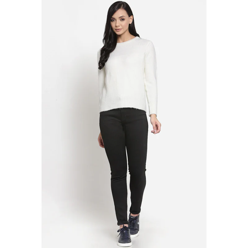 Women's Off White Sweater - Image 4
