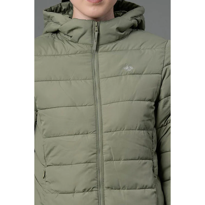 Women's Pastel Green Padded Jacket - Image 4