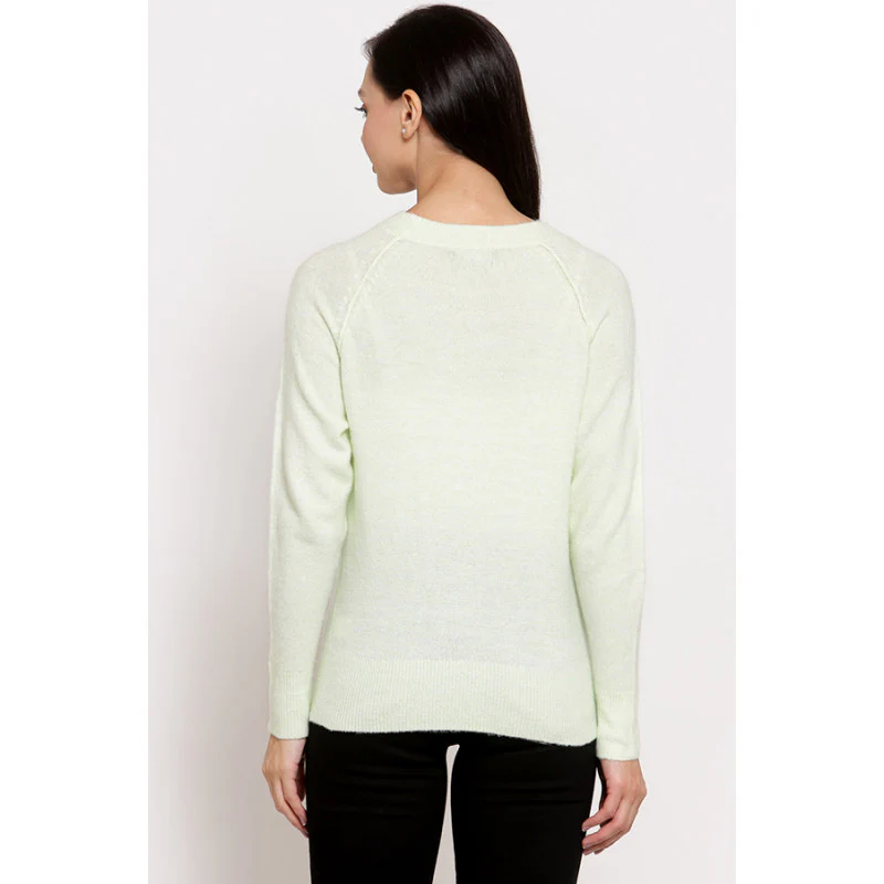 Women's Pastel Green Sweater - Image 2