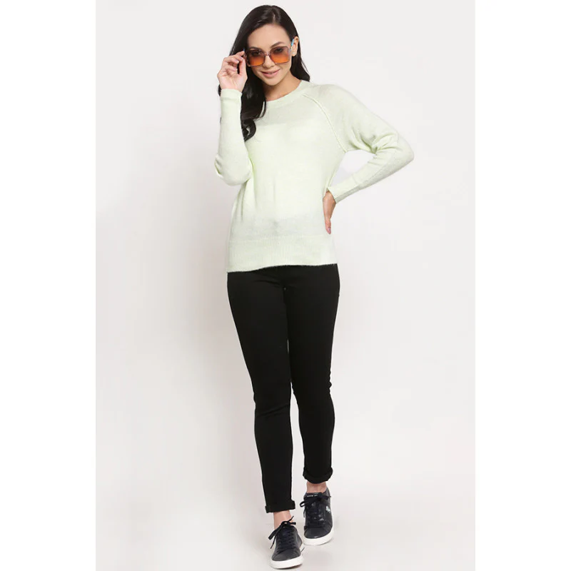 Women's Pastel Green Sweater - Image 4
