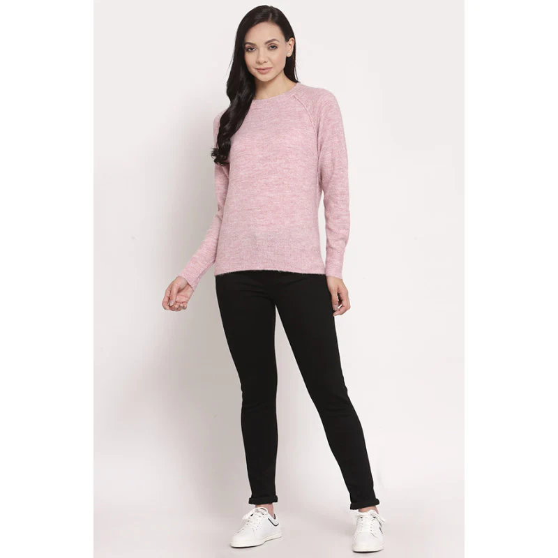 Women's Pastel Pink Sweater - Image 4