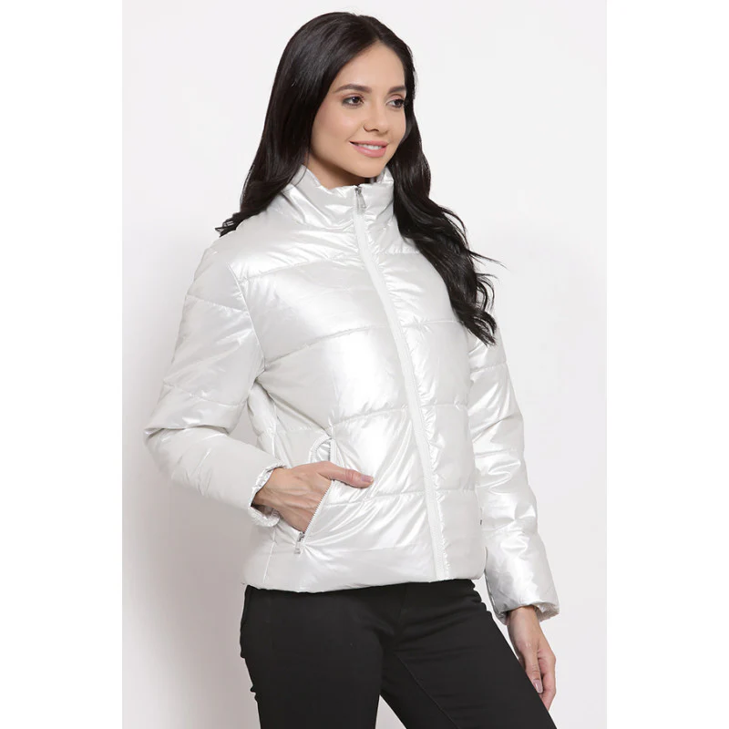Women's Pearl White Jacket - Image 2