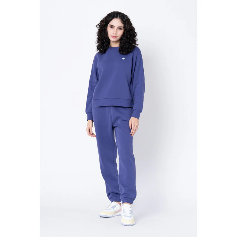 Women's Purple Solid Sweatshirt - Image 5