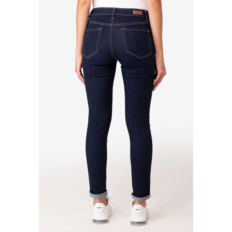 Women's Rinse Blue Denim Jeans - Image 4
