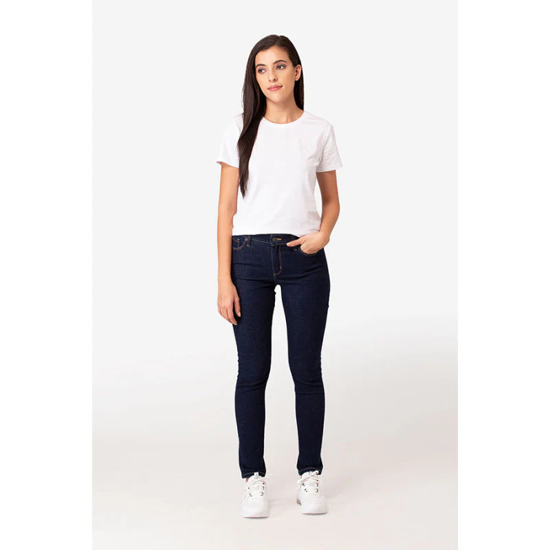 Women's Rinse Blue Denim Jeans - Image 5