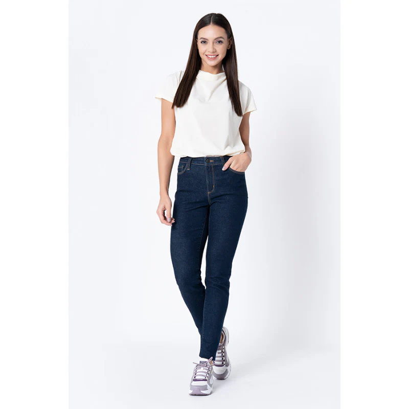 Women's Rinse Blue Skinny Jeans - Image 5