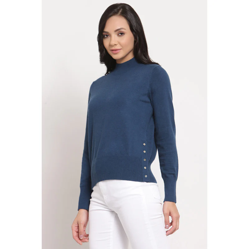 Women's Teal Sweater - Image 3
