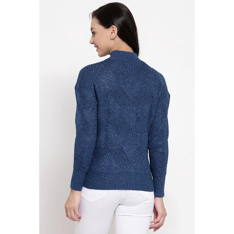 Women's Teal Sweater - Image 2