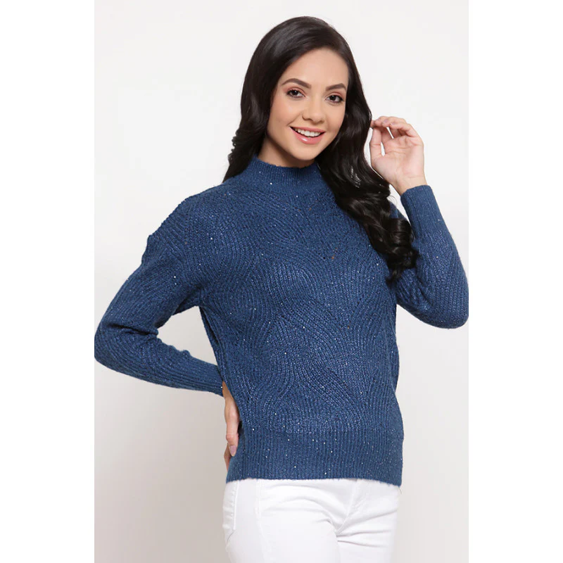 Women's Teal Sweater - Image 3
