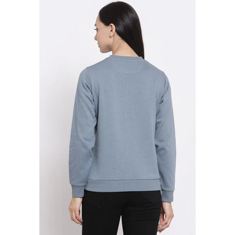 Women's Turquoise Blue Sweatshirt - Image 2