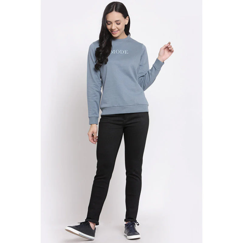 Women's Turquoise Blue Sweatshirt - Image 3