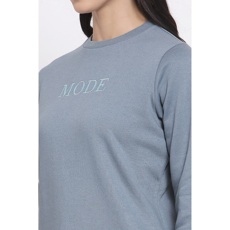 Women's Turquoise Blue Sweatshirt - Image 5