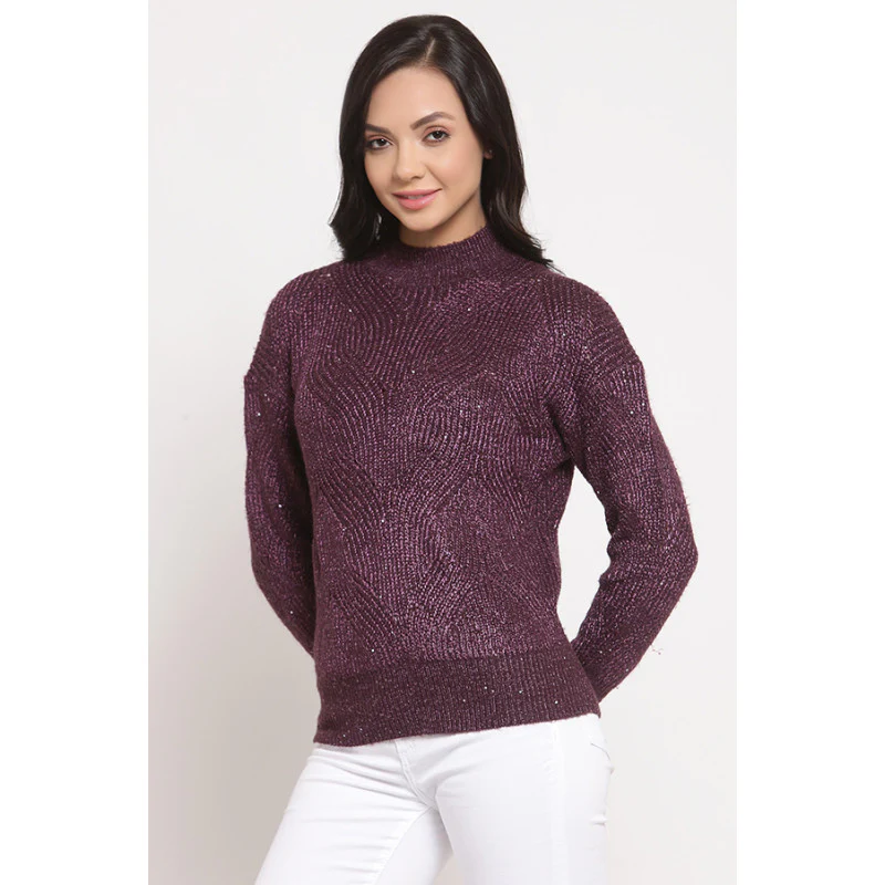 Women's Wine Sweater - Image 3
