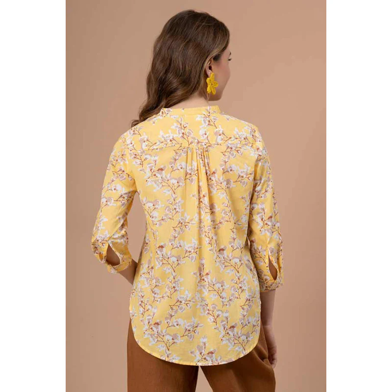 Yellow Color Blouse Top for Women - Image 3