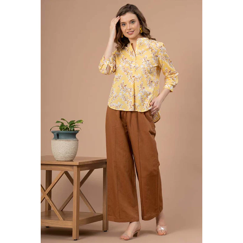 Yellow Color Blouse Top for Women - Image 5