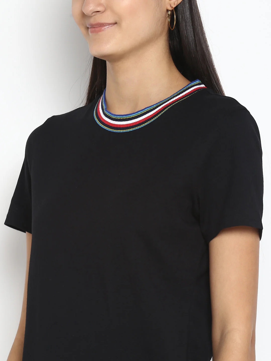 T-Shirt for Women in Navy | Cotton Half Sleeve T Shirt - Image 2