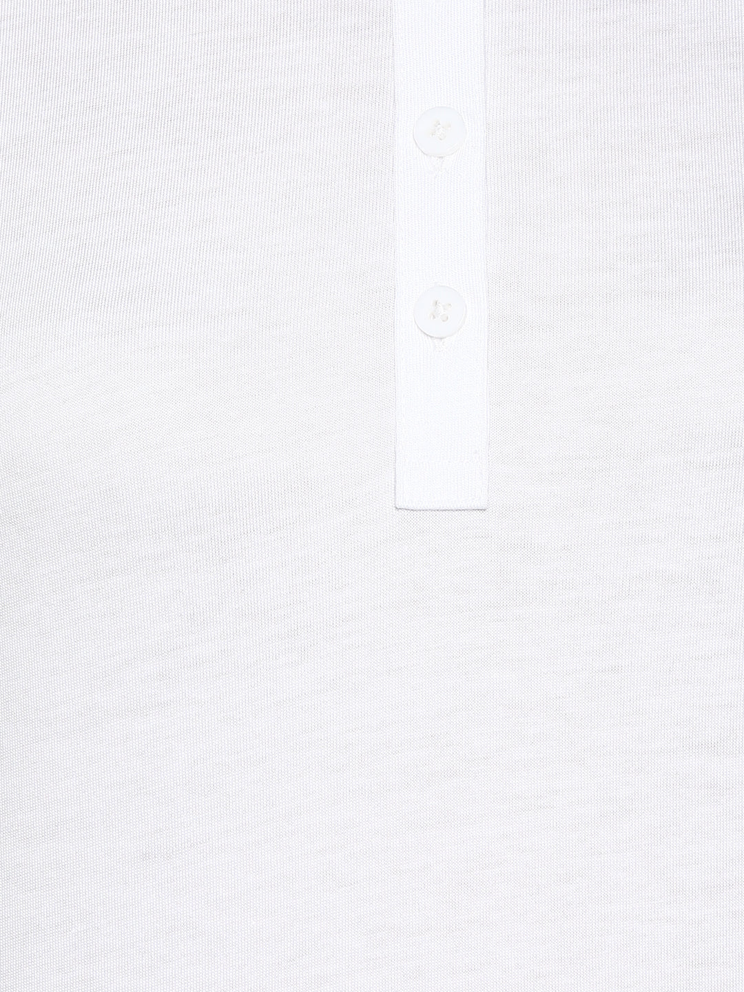 T-Shirt for Women in White | Cotton Modal Polo T Shirt - Image 7