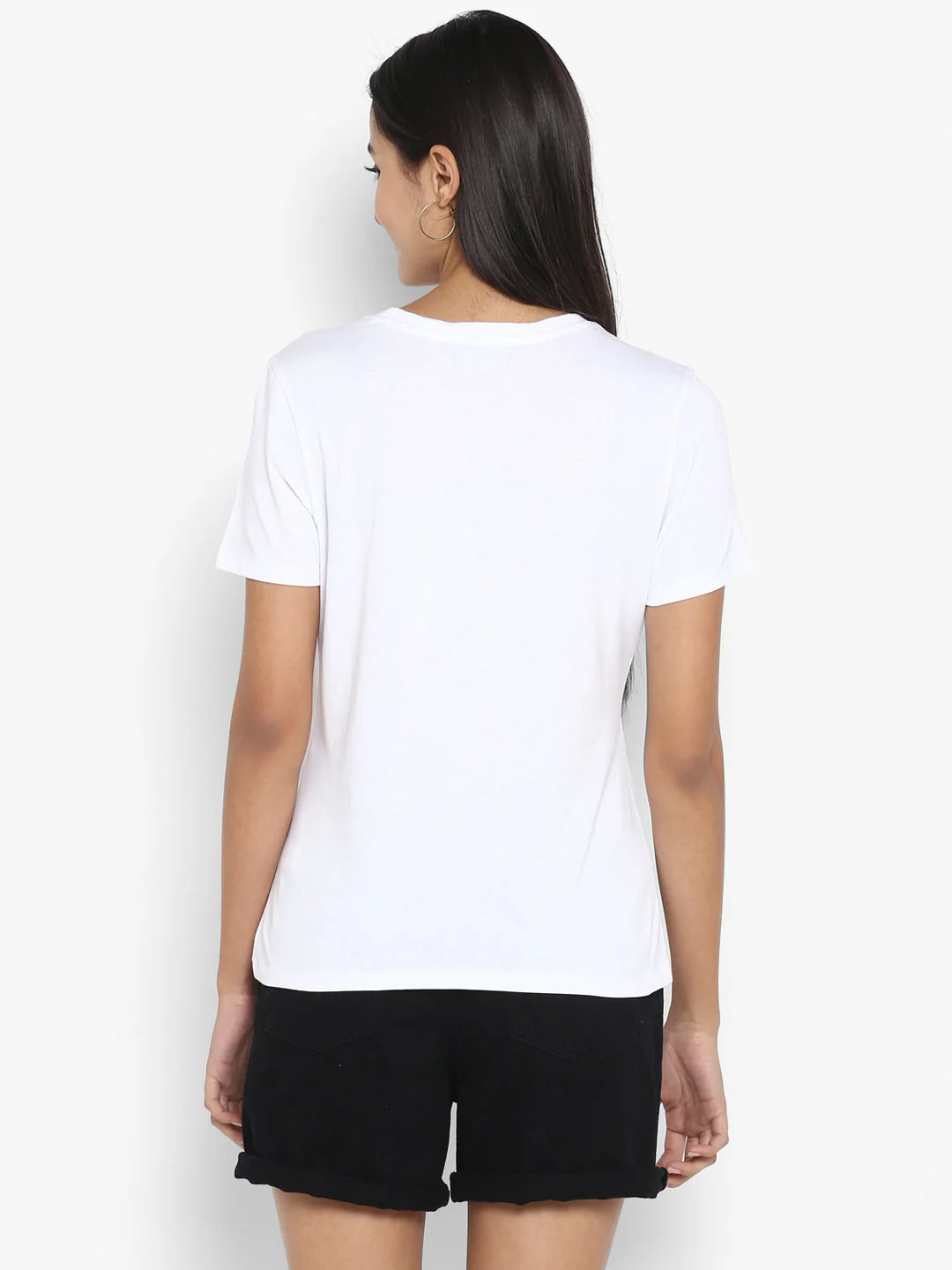 T-Shirt for Women in White | Cotton Casual T Shirt - Image 4