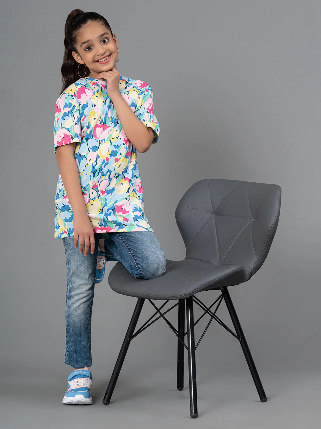 Multi Color T-Shirt for Girls | Best in Comfort| Casual Fit| Cotton - Image 5