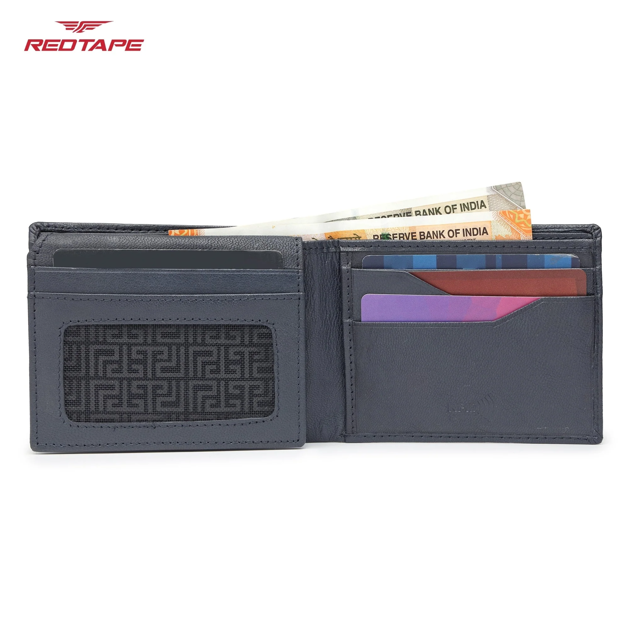 Navy Black Men's Leather Wallet - Image 6