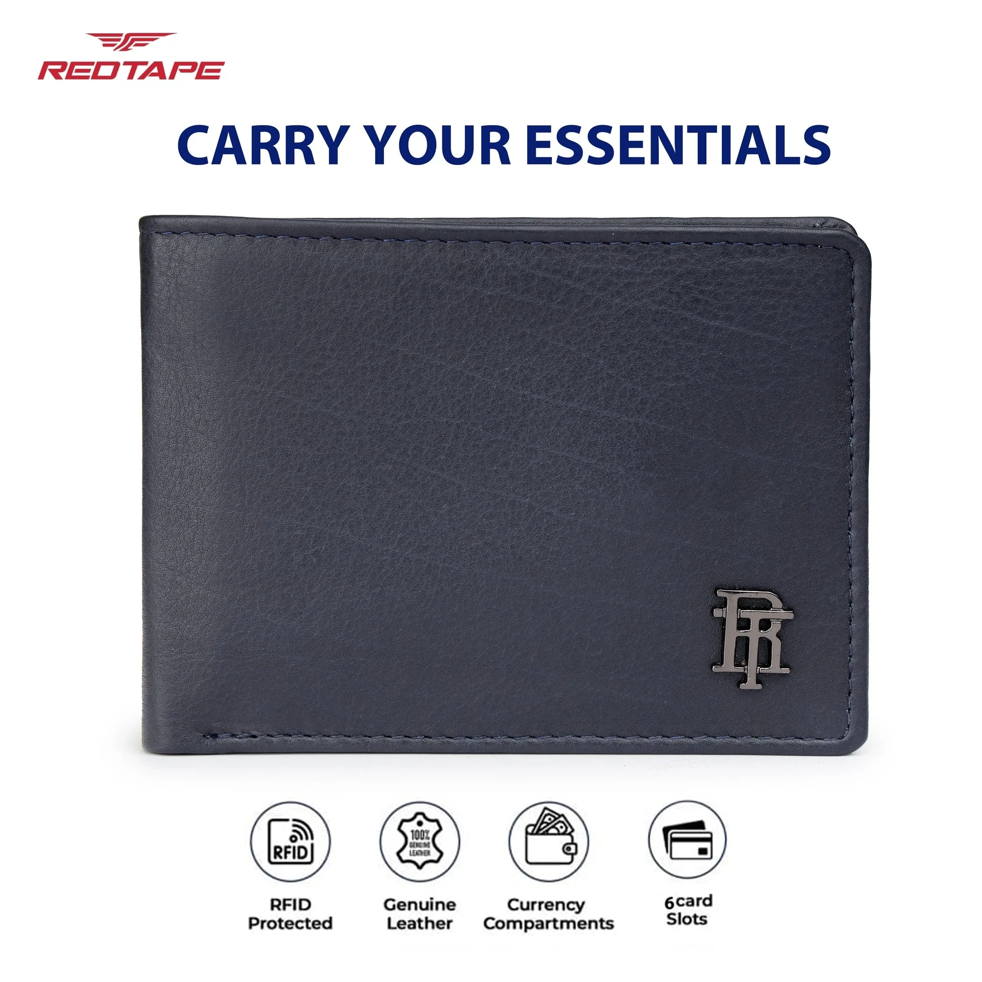 Navy Blue Genuine Leather Wallet for Men - Image 4