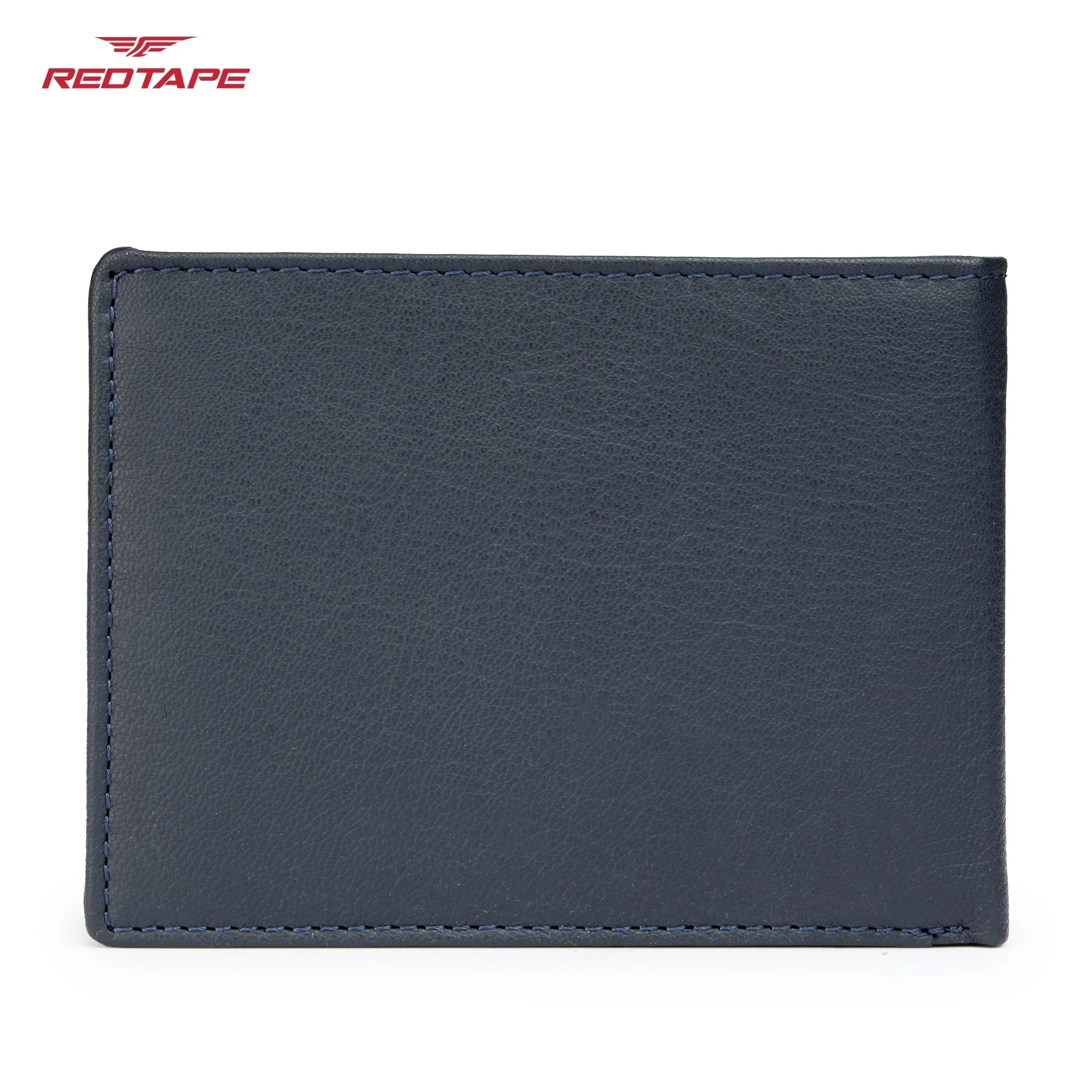 Navy Grey Genuine Leather RFID Wallet for Men - Image 6