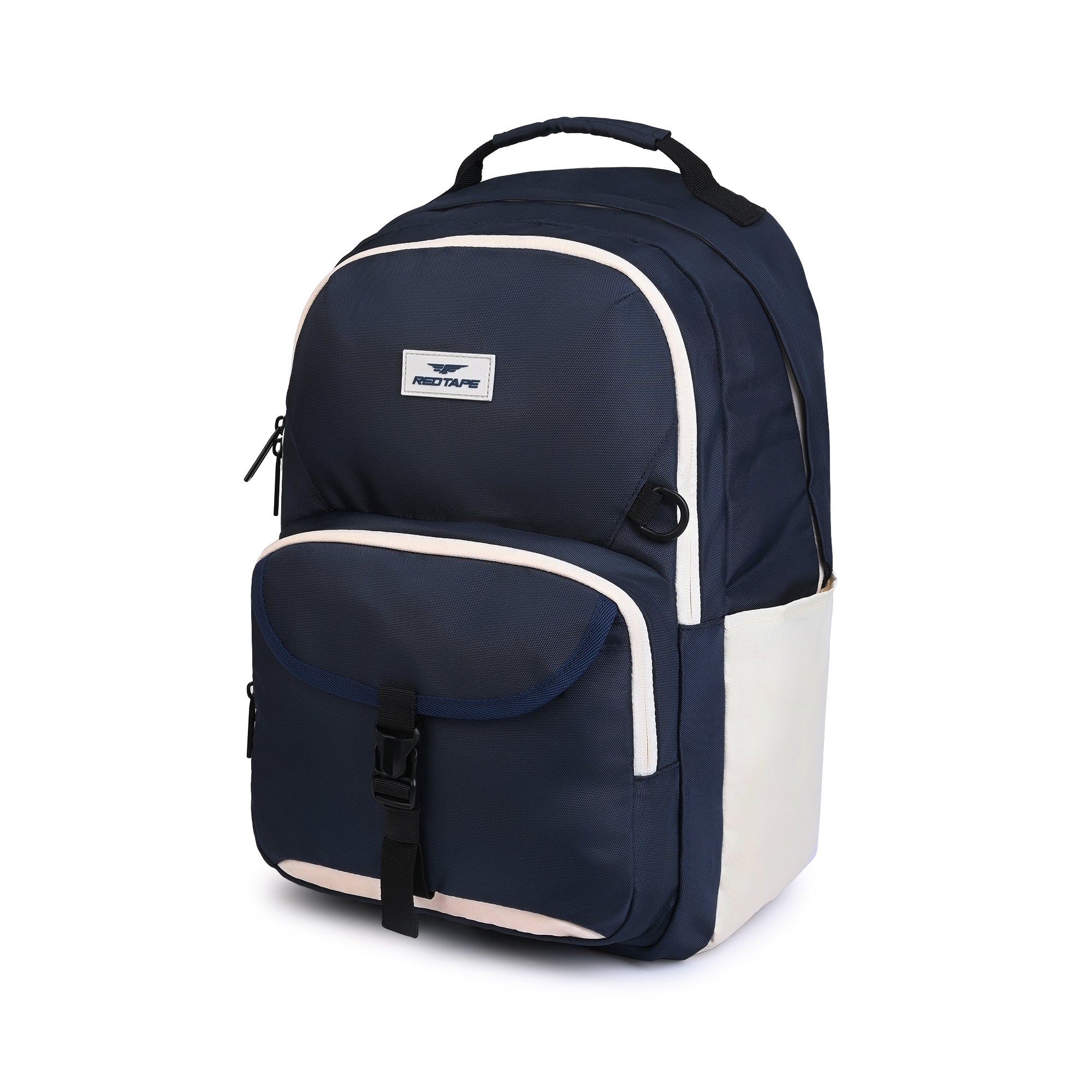 Navy Unisex 26L Polyester Laptop Backpack - Image 4