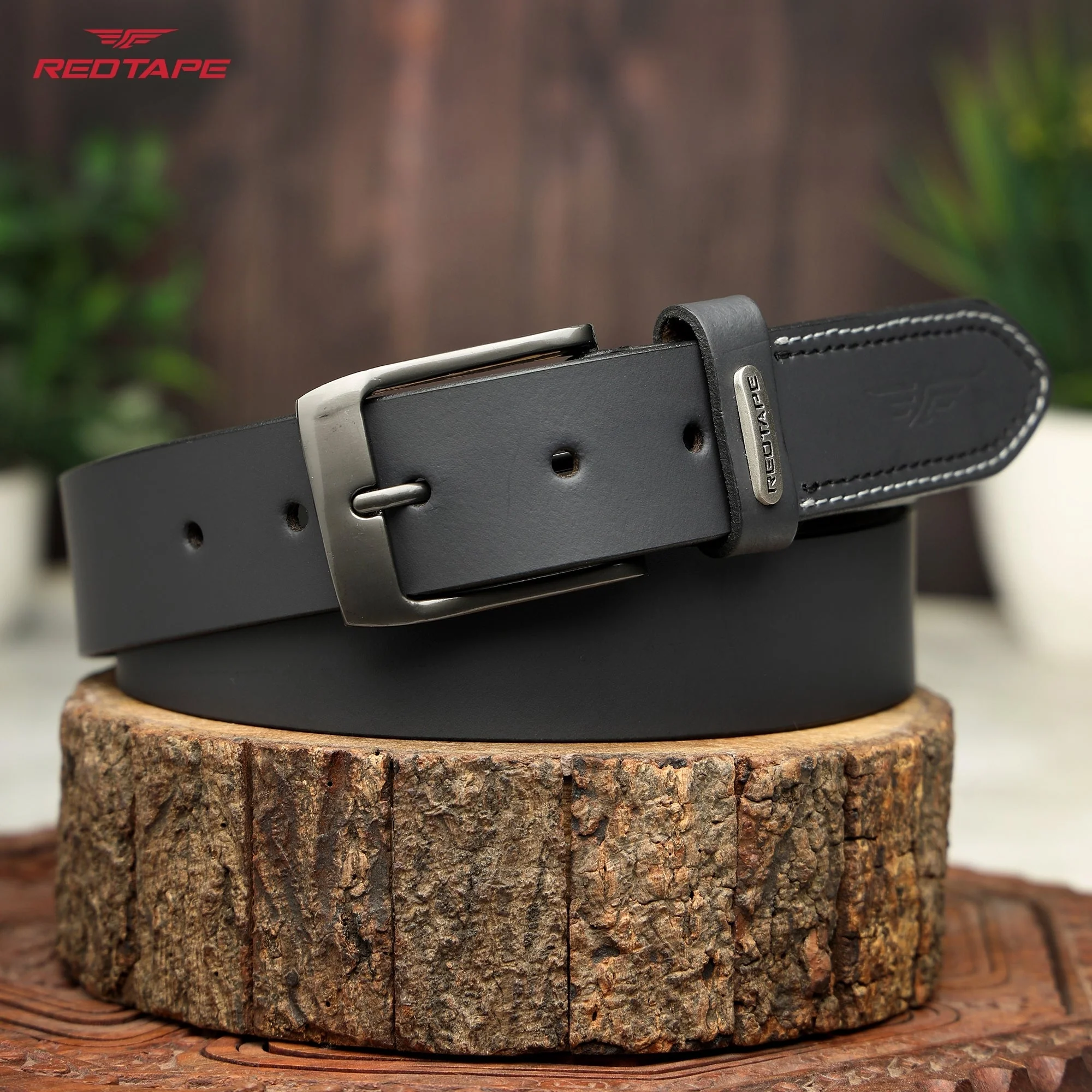 Navy Genuine Leather Belt for Men - Image 2