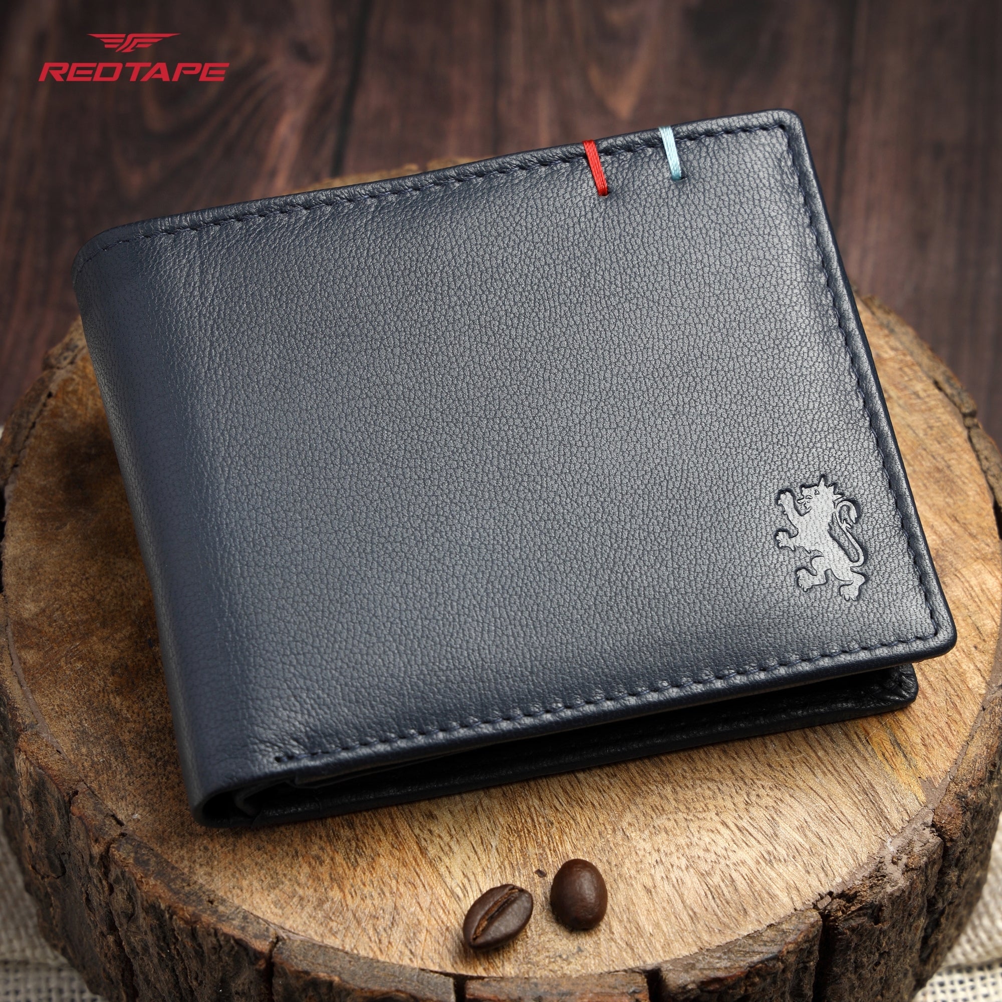 Navy Genuine Leather Men’s Wallet - Image 3