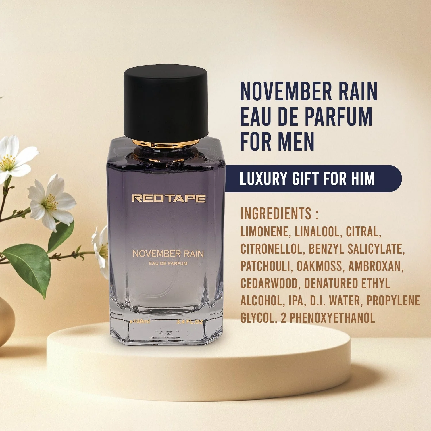 November Rain Eau De Parfum for Men 100ML - Image 2