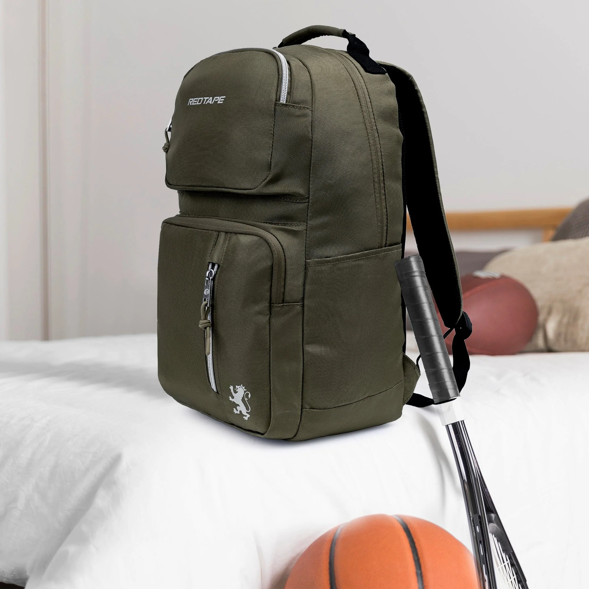 Olive Unisex 23L Polyester Laptop Backpack - Image 7