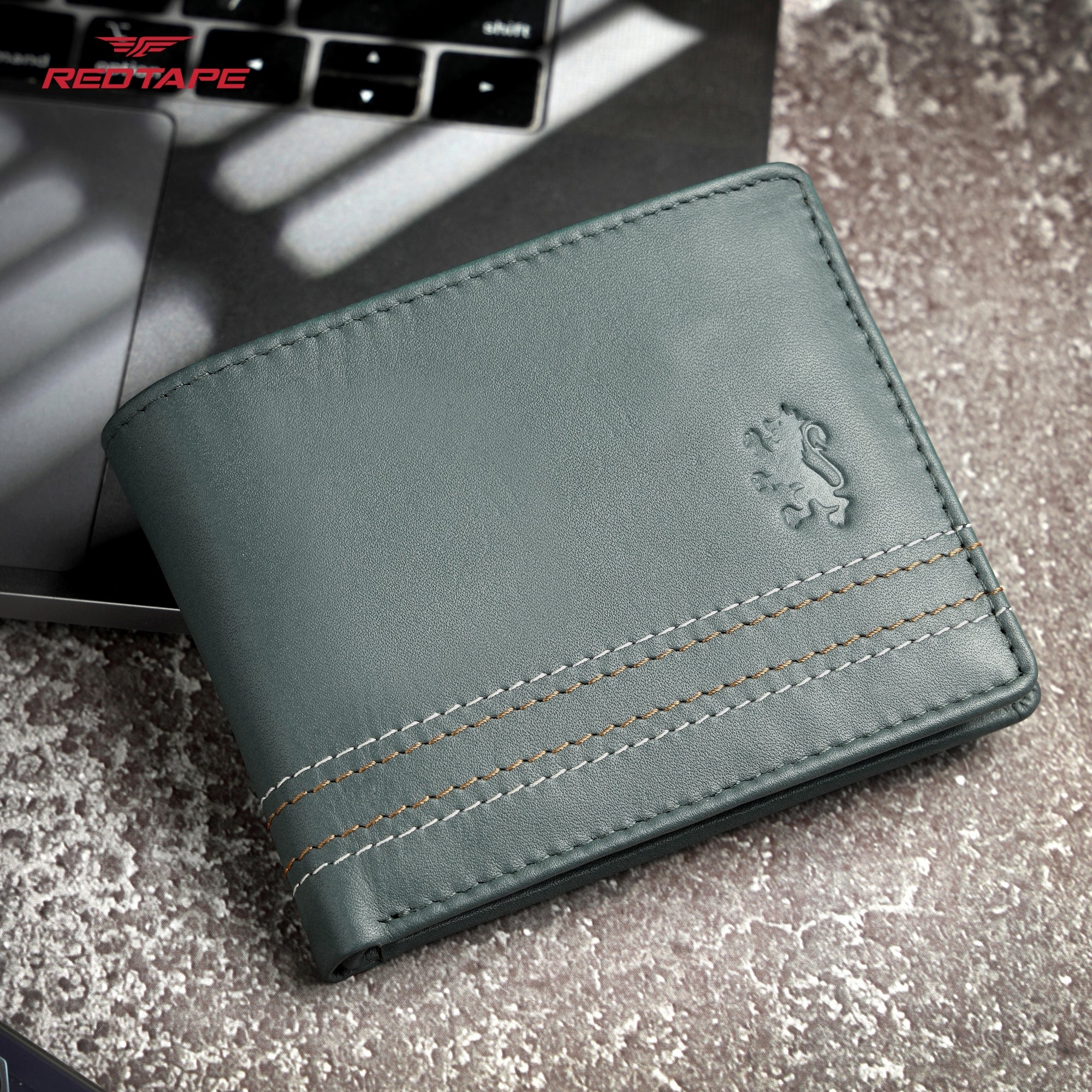 Olive Green Genuine Leather Wallet for Men - Image 3