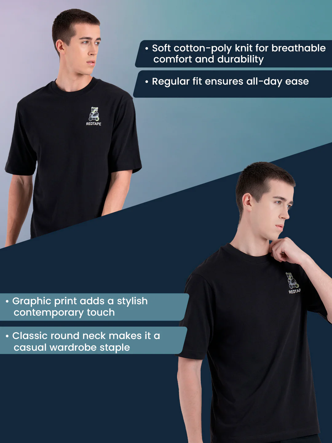 Oversized Graphic T-Shirt for Men - Image 2