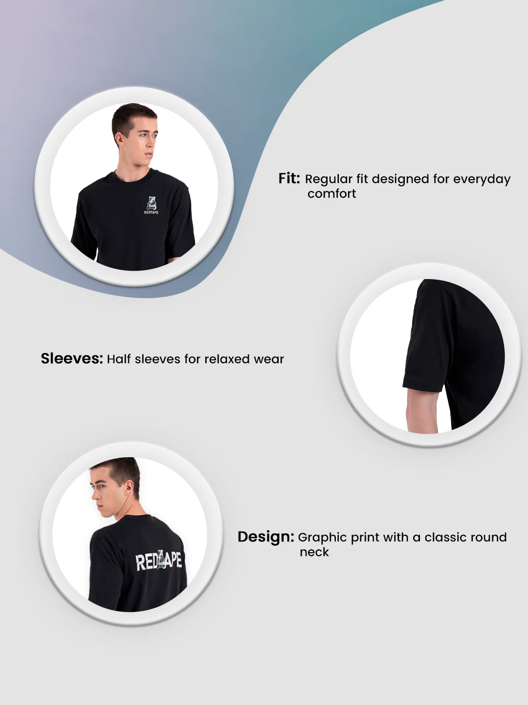 Oversized Graphic T-Shirt for Men - Image 3