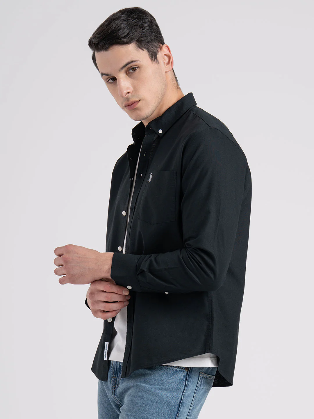 Oxford Solid Shirt for Men - Image 3