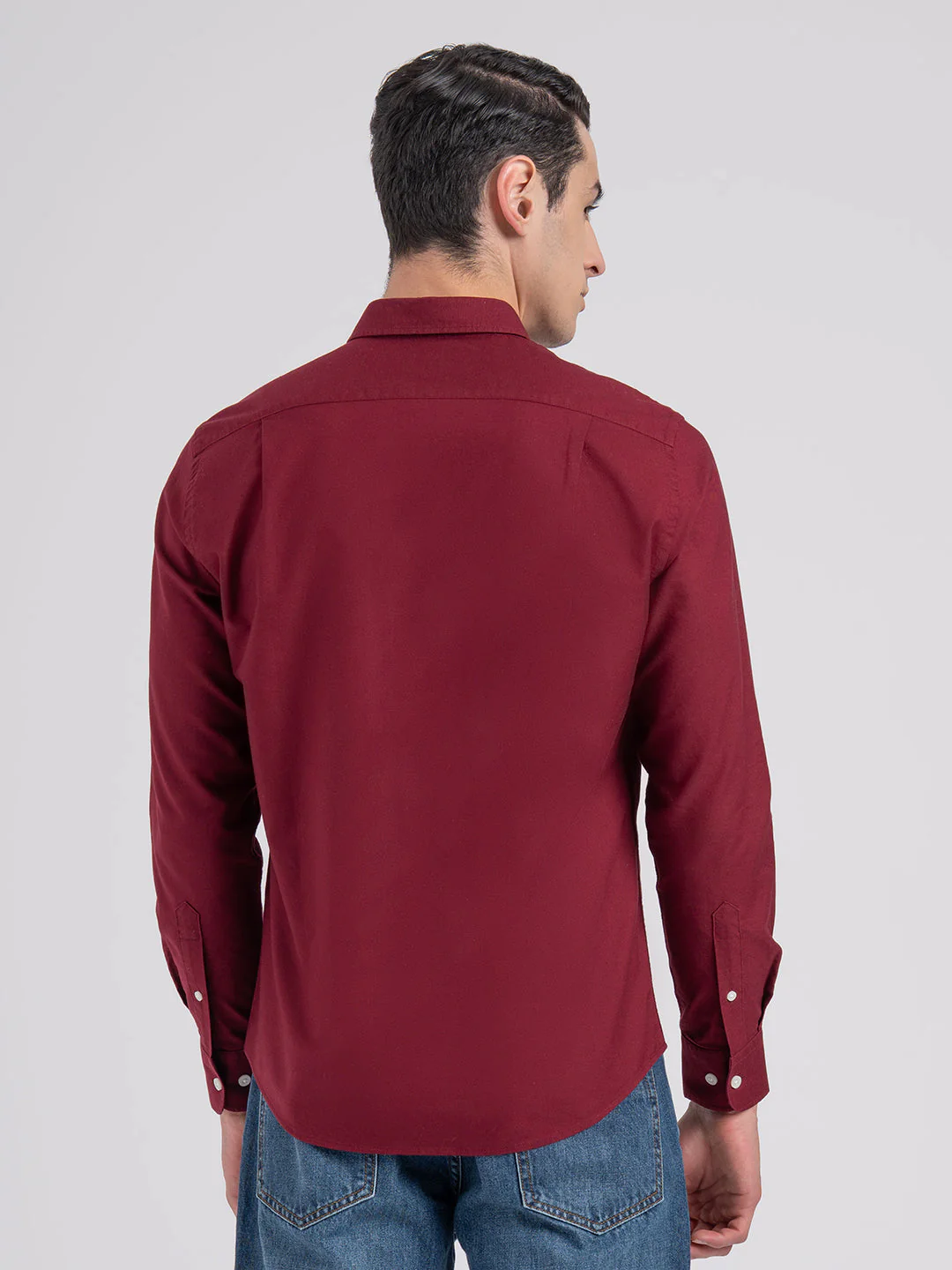 Oxford Solid Shirt for Men - Image 4